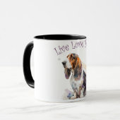 Mug Basset Hound Chien Maman Floral (Devant gauche)
