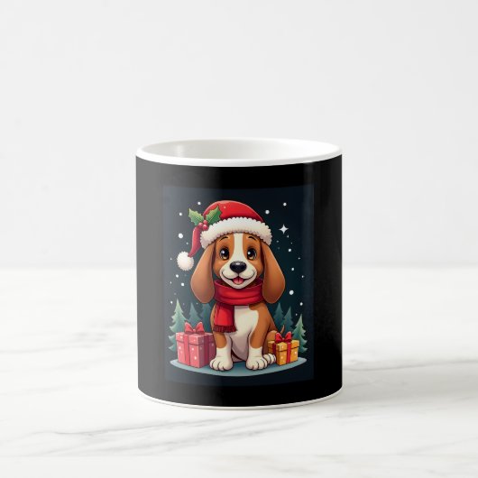 Mug Basset Hound Chien vêtements de Noël Santa Hat Chi (Centre)