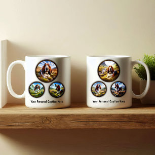 Mug Basset Hound Conception de pâte à café à 6 images