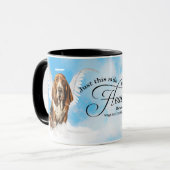 Mug Basset Hound Dog Heaven Personalized Memorial (Devant gauche)