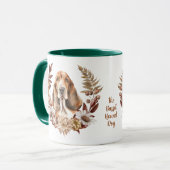 Mug Basset Hound Dog Verrerie d'automne (Devant gauche)