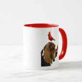 Mug Basset Hound et Birds (Devant droit)