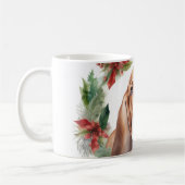 Mug Basset Hound Festive Wreath de Noël Pup (Gauche)