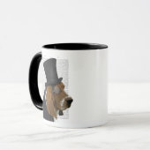 Mug Basset Hound, Hound officiel et Casquette (Devant gauche)