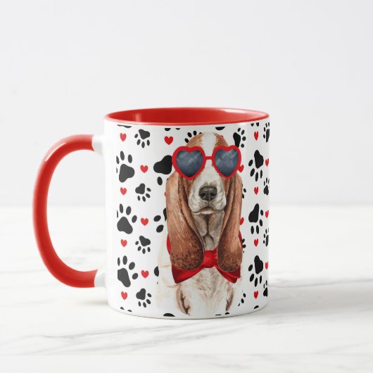 Mug Basset Hound Love Funny Dog Lover (Gauche)