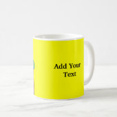 Mug Basset Hound Musique jaune (Devant droit)