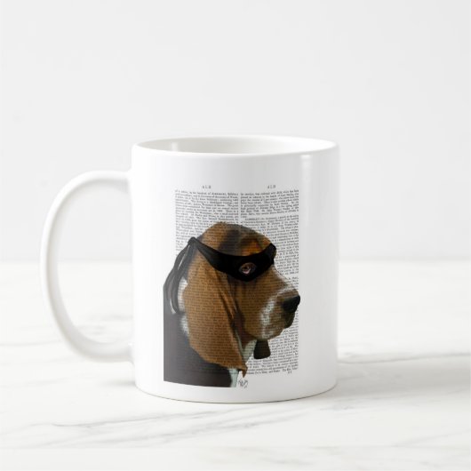 Mug Basset Hound Ninja (Gauche)