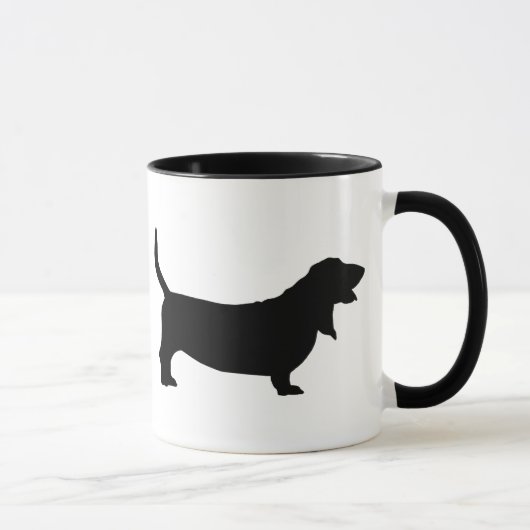 Mug Basset Hound (noir) (Droite)