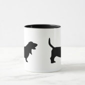 Mug Basset Hound (noir) (Centre)