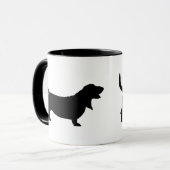 Mug Basset Hound (noir) (Devant gauche)