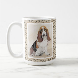 Mug Basset Hound Peinture - Cute Original Chien Art