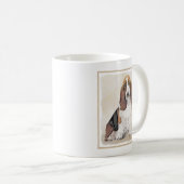 Mug Basset Hound Peinture - Cute Original Chien Art (Devant droit)