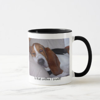 Mug Basset Hound somnolent