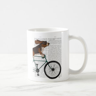 Mug Basset Hound sur vélo