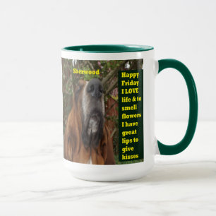 Mug Basset Hounds Happy Vendredi J'aime la vie