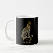 Mug Bastet, déesse égyptienne des chats. Nom dans les (Gauche)