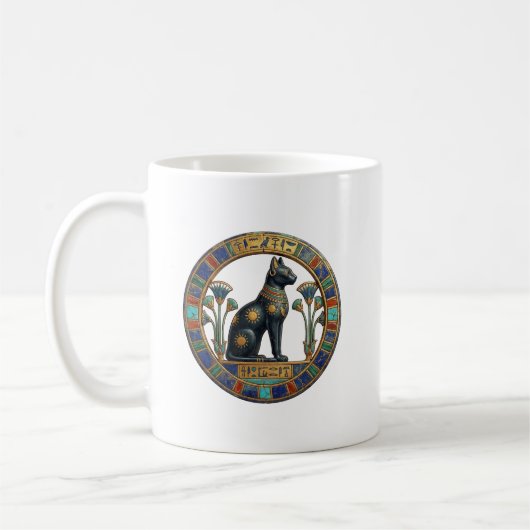 Mug Bastet sacrée : Déesse féline de l'Égypte antique (Gauche)