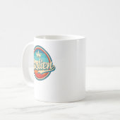 Mug Bastien retro nom personnalisé vintage prénom (Devant gauche)