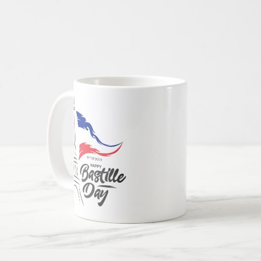 Mug Bastille Day, T-shirt Tour Eiffel (Devant gauche)