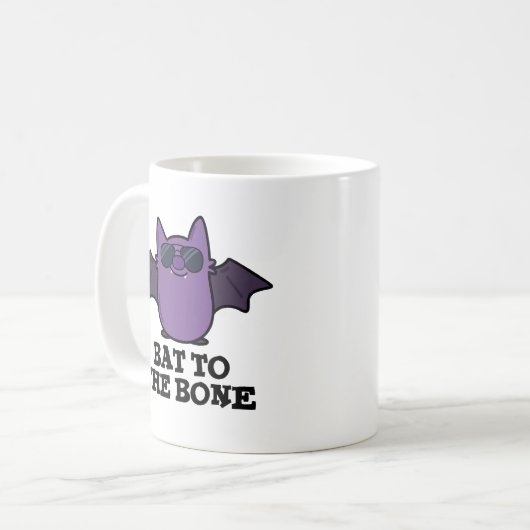 Mug Bat À L'Os Drôle Animal Pun (Devant gauche)