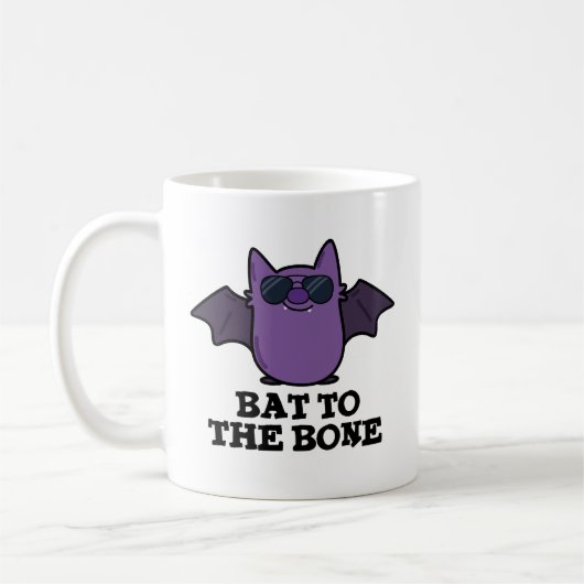 Mug Bat À L'Os Drôle Animal Pun (Gauche)
