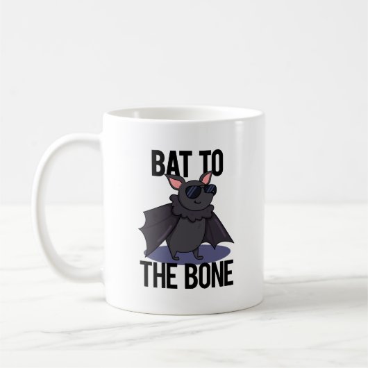 Mug Bat À L'Os Drôle Animal Pun (Gauche)