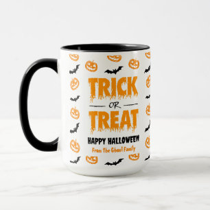 Mug Bat citrouille Trick ou Treat personnalisable