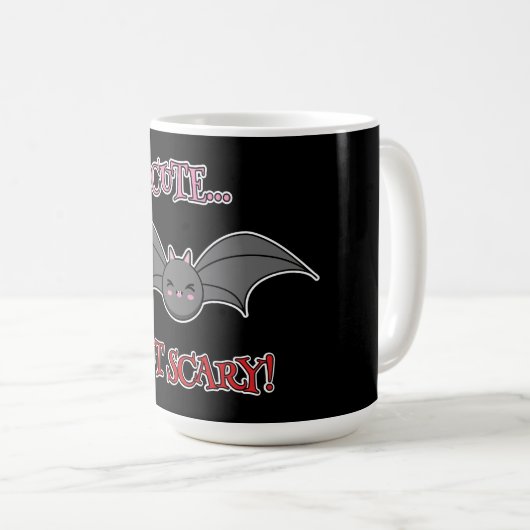 Mug Bat mignonne mais effrayant (Devant droit)