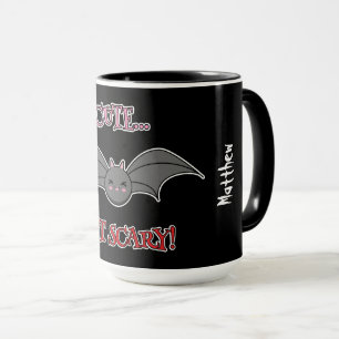 Mug Bat mignonne mais effrayant Ajouter votre nom