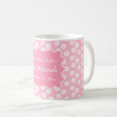 Mug Bat mitzvah floral rose (Devant droit)