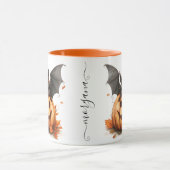 Mug Bat noir et café Citrouille Halloween original (Centre)