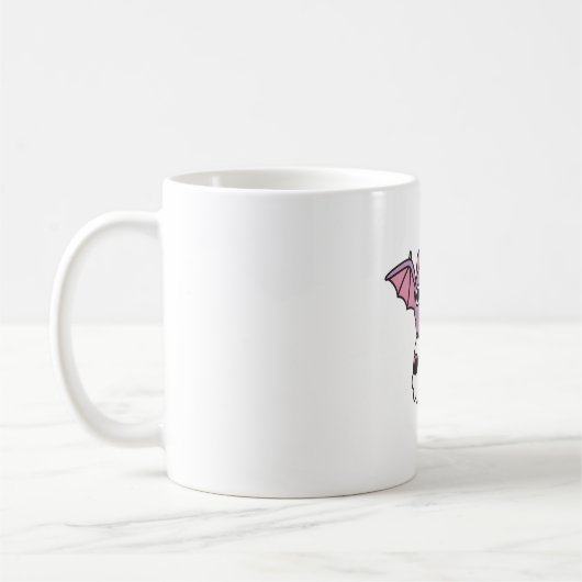 Mug Bat Vampire Flying Cute Avec Crâne (Gauche)