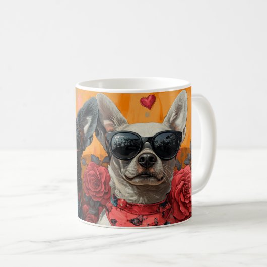 Mug Bataille australienne avec coeur Roses Saint-Valen (Devant droit)