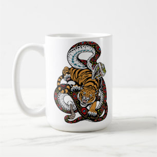 Mug Bataille Épique : Art du Tigre contre le Serpent