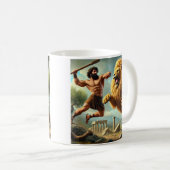 Mug Bataille épique d'Hercules et Lion néméen - Mythe (Devant droit)