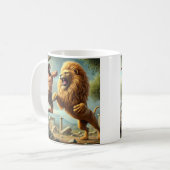 Mug Bataille épique d'Hercules et Lion néméen - Mythe (Devant gauche)