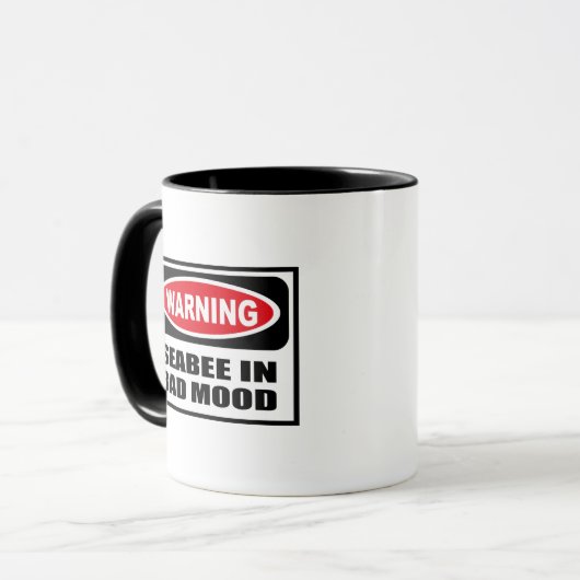 Mug BATAILLON DE CONSTRUCTION d'avertissement DANS la (Devant gauche)