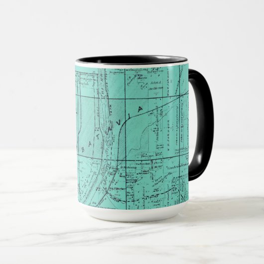 MUG BATAVIA ILLINOIS 1871 CARTE FOX RIVER VALLEY (Devant droit)