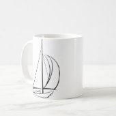 Mug Bateau à balai noir (Devant gauche)
