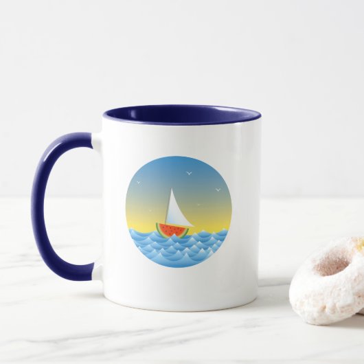 Mug Bateau à eau de pastèque (Avec donut)