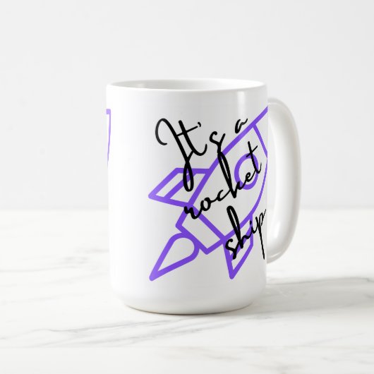 Mug Bateau à fusée (Devant droit)