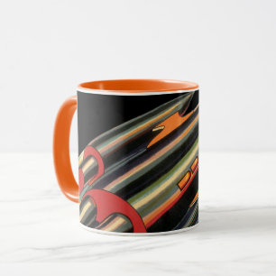 Mug Bateau à fusée de science-fiction vintage par Spac