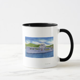 Mug Bateau à moteur en acier Ticondéroga sur le lac
