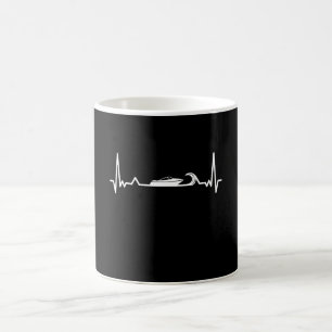 Mug Bateau à moteur Hearbeat Boating Lake Cadeau
