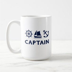 Mug Bateau à roues Ancre Capitaine Dark Blue