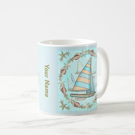 Mug Bateau à voile (Devant droit)
