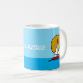 Mug Bateau à voile dans le Soleil Relax & Revitalize (Devant droit)