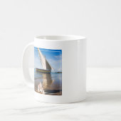 Mug Bateau à voile et Shell | Mozambique, loge de (Devant gauche)