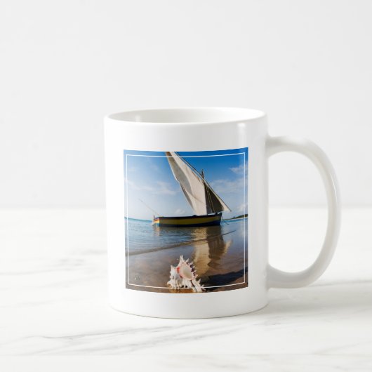 Mug Bateau à voile et Shell | Mozambique, loge de (Droite)
