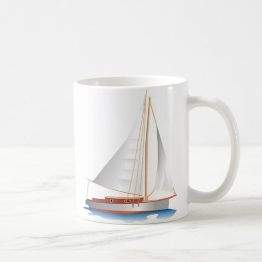 Mug Bateau à voile Gradient Style (Droite)